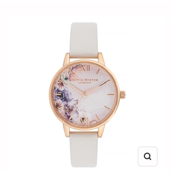 Olivia Burton Pink Floral Dial Watch Rose Gold With Rose Gold Bracelet main image 6
